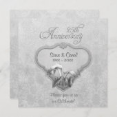 Invitation Noces d'argent 25e anniversaire de mariage (Devant / Derrière)