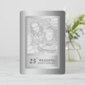 Invitation Noces d'argent 25e anniversaire de mariage (Debout devant)