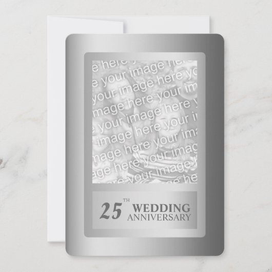 Invitation Noces d'argent 25e anniversaire de mariage (Devant)