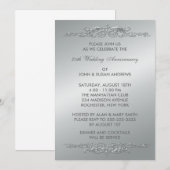 Invitation Noces d'argent 25e anniversaire de mariage (Devant / Derrière)