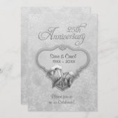 Invitation Noces d'argent 25e anniversaire de mariage (Devant / Derrière)