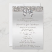 Invitation Noces d'argent 25e Anniversaire de Mariage Sequins (Dos)