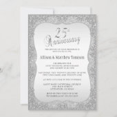 Invitation Noces d'argent 25e anniversaire de mariage | Texte (Devant)