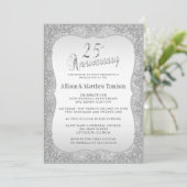 Invitation Noces d'argent 25e anniversaire de mariage | Texte (Debout devant)