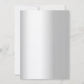 Invitation noces d'argent 60 ans fleurs rubans (Dos)