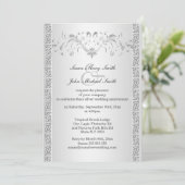 Invitation Noces d'argent celtiques florales (Debout devant)