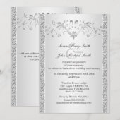 Invitation Noces d'argent celtiques florales (Devant / Derrière)