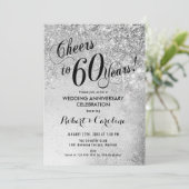 Invitation Noces d'argent de 60e anniversaire de mariage (Debout devant)