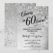 Invitation Noces d'argent de 60e anniversaire de mariage (Devant / Derrière)