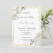 Invitation Noces d'argent élégantes modifiables (Debout devant)