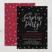 Invitation Noces d'Argent et de Rubis, 40e Anniversaire de Ma (Devant / Derrière)