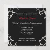 Invitation Noces d'argent exotiques 25e anniversaire de maria (Dos)