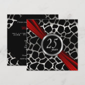 Invitation Noces d'argent exotiques pour 25 ans de mariage (Devant / Derrière)