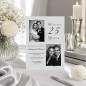 Invitation Noces d'argent pour 25 ans de mariage
