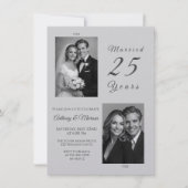 Invitation Noces d'argent pour 25 ans de mariage (Devant)