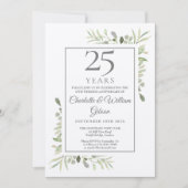 Invitation Noces d'argent Rustique 25 ans (Devant)