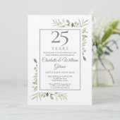 Invitation Noces d'argent Rustique 25 ans (Debout devant)