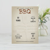 Invitation Noces de barbecue (Debout devant)