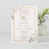 Invitation Noces de blanc 50 ans de mariage (Debout devant)