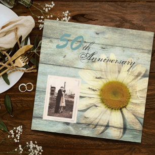 Invitation noces de bois de barn 50 ans de mariage