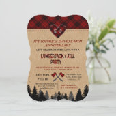 Invitation Noces de bois de LumberJack et Jill 40e anniversai (Debout devant)