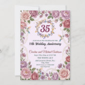 Invitation Noces de corail des colibris 35 ans (Devant)