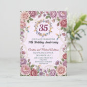 Invitation Noces de corail des colibris 35 ans (Debout devant)