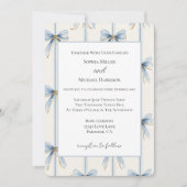 Invitation Noces de Crème aux Rubans Bleus (Devant)