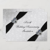 Invitation Noces de damas 60e anniversaire de mariage (Devant / Derrière)