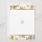 Invitation Noces de damas or 50 ans de mariage (Dos)