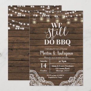 Invitation Noces de dentelle Nous faisons toujours l'annivers