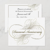 Invitation Noces de diamant (Devant / Derrière)