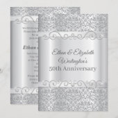Invitation Noces de Diamant 50ème Anniversaire (Devant / Derrière)