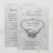Invitation Noces de diamant 60 ans de mariage (Devant / Derrière)