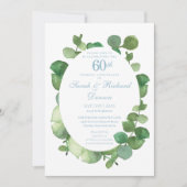 Invitation Noces de diamant 60 ans de mariage Eucalyptus (Devant)