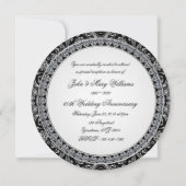 Invitation Noces de diamant en onyx noir (Dos)