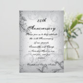 Invitation Noces de gris argent anniversaire de mariage (Debout devant)