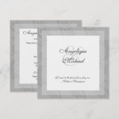 Invitation Noces de gris argent anniversaire de mariage fianç (Devant / Derrière)