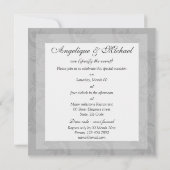 Invitation Noces de gris argent engagement pour anniversaire (Dos)