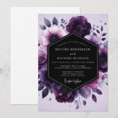 Invitation Noces de la Flore Nocturne Améthyste (Devant / Derrière)