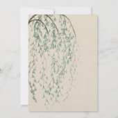 Invitation Noces de lin avec branche de saule (Dos)