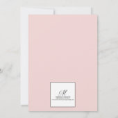 Invitation Noces de mariage 25 ans floral rose blanc (Dos)