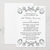 Invitation Noces de mariage 25ème anniversaire de mariage Sil (Devant / Derrière)