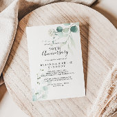 Invitation Noces de mariage 50 ans Eucalyptus Vert d'Été