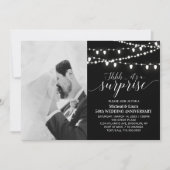 Invitation Noces de mariage 50e photo anniversaire noir et bl (Devant)