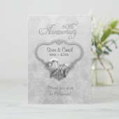 Invitation Noces de mariage 60 ans Silver Calla (Debout devant)