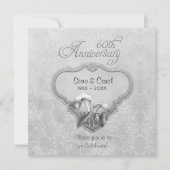 Invitation Noces de mariage 60 ans Silver Calla (Devant)