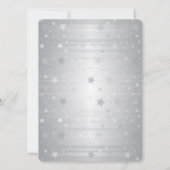 Invitation Noces de mariage Argent 25 ans Élégant Paillettes (Dos)