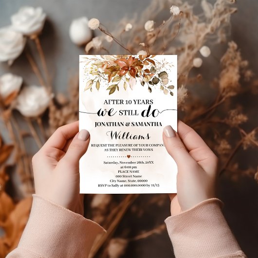 Invitation Noces de Mariage Nous faisons toujours Automne