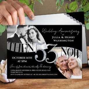 Invitation Noces de merisier contemporaines modernes 53 ans d